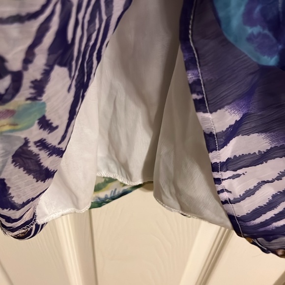 Jessica Taylor short sleeve sheer dress for women with built in lining. Size 3X - Picture 3 of 6